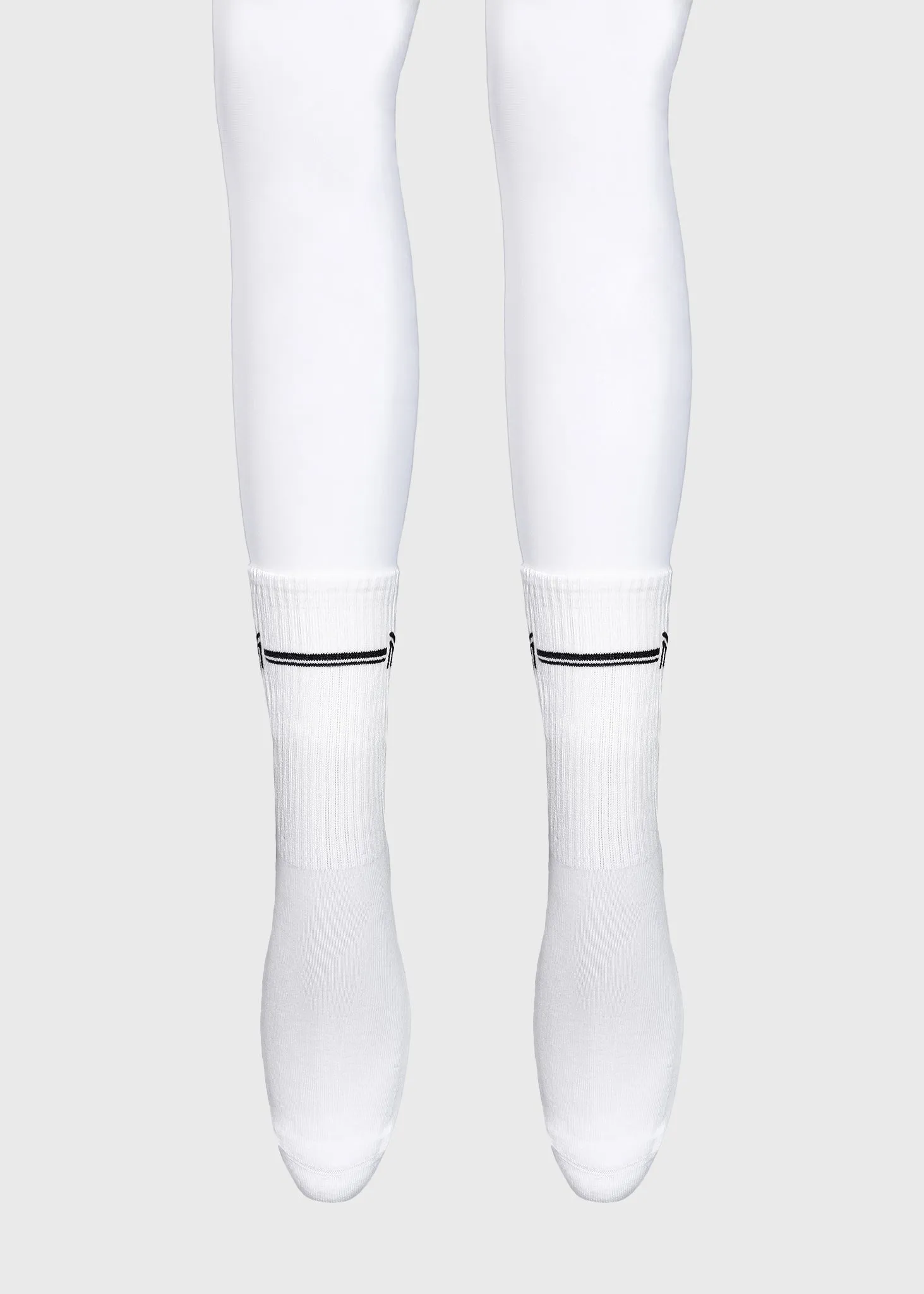 2-Pack Rise Sports Socks (White)