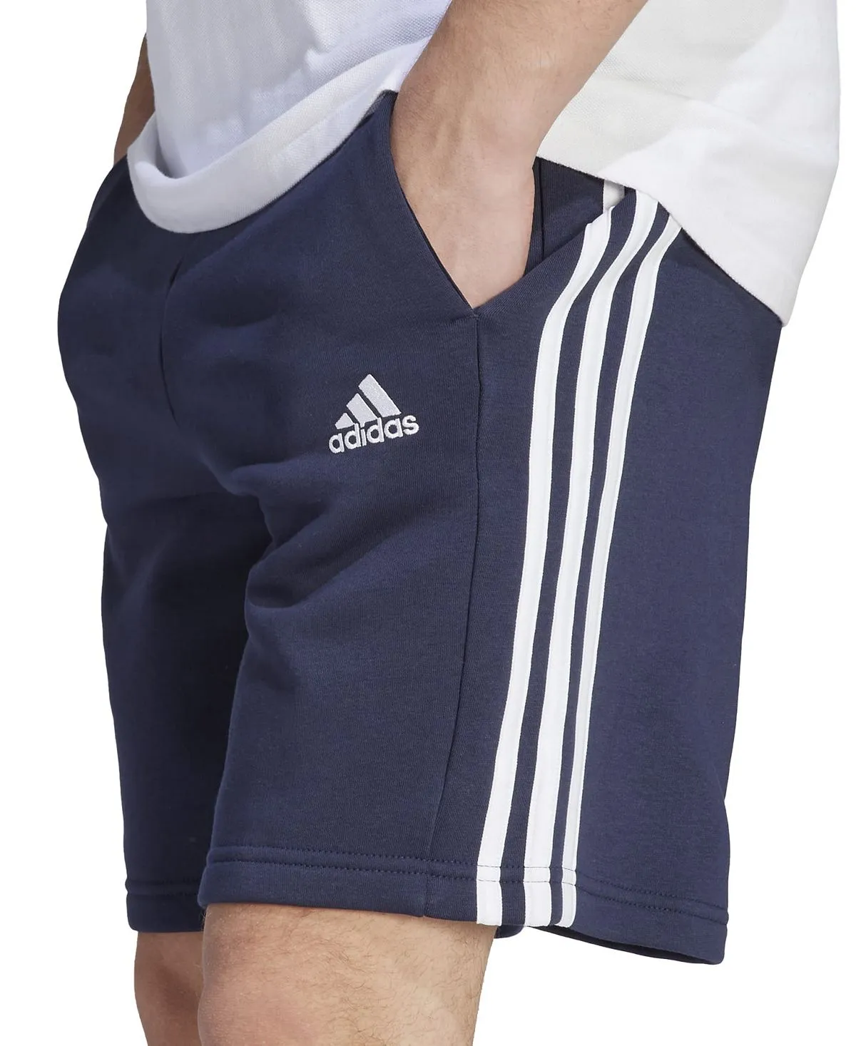 adidas Men's 10" Three Stripe Fleece Shorts