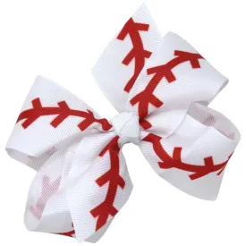 Baseball Seam Sports Classic Hair Bow