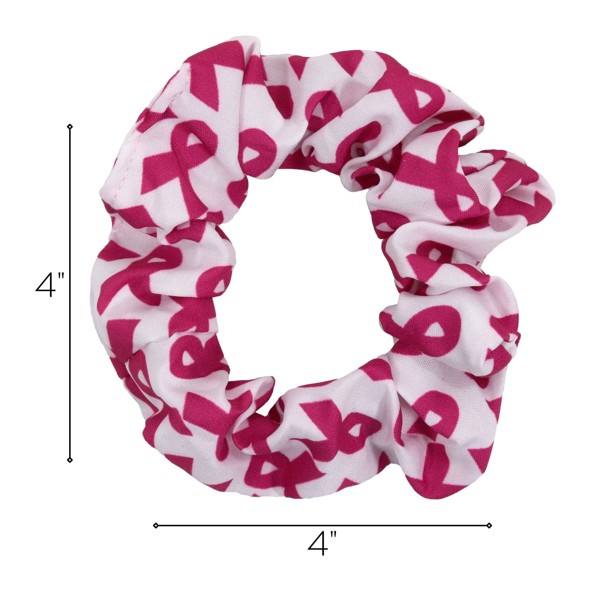 Breast Cancer Awareness Cotton Scrunchie