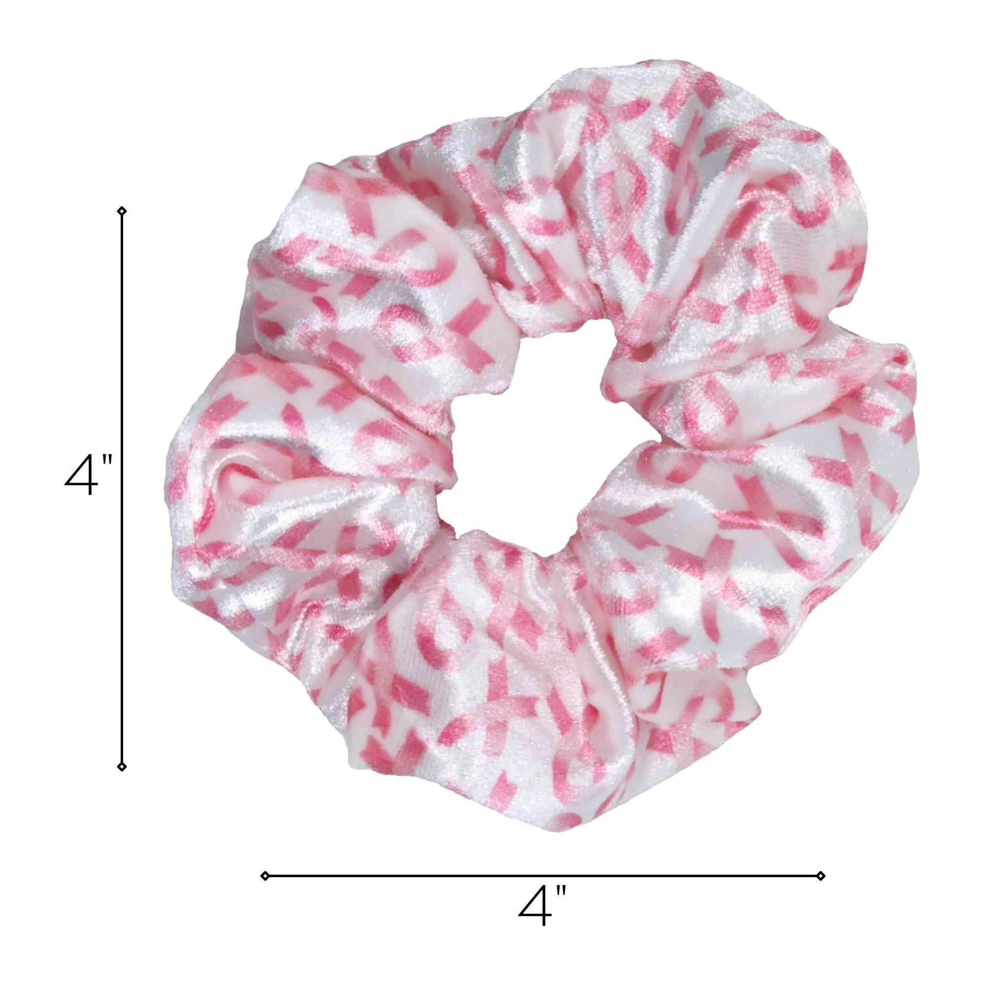 Breast Cancer Awareness Velvet Scrunchie