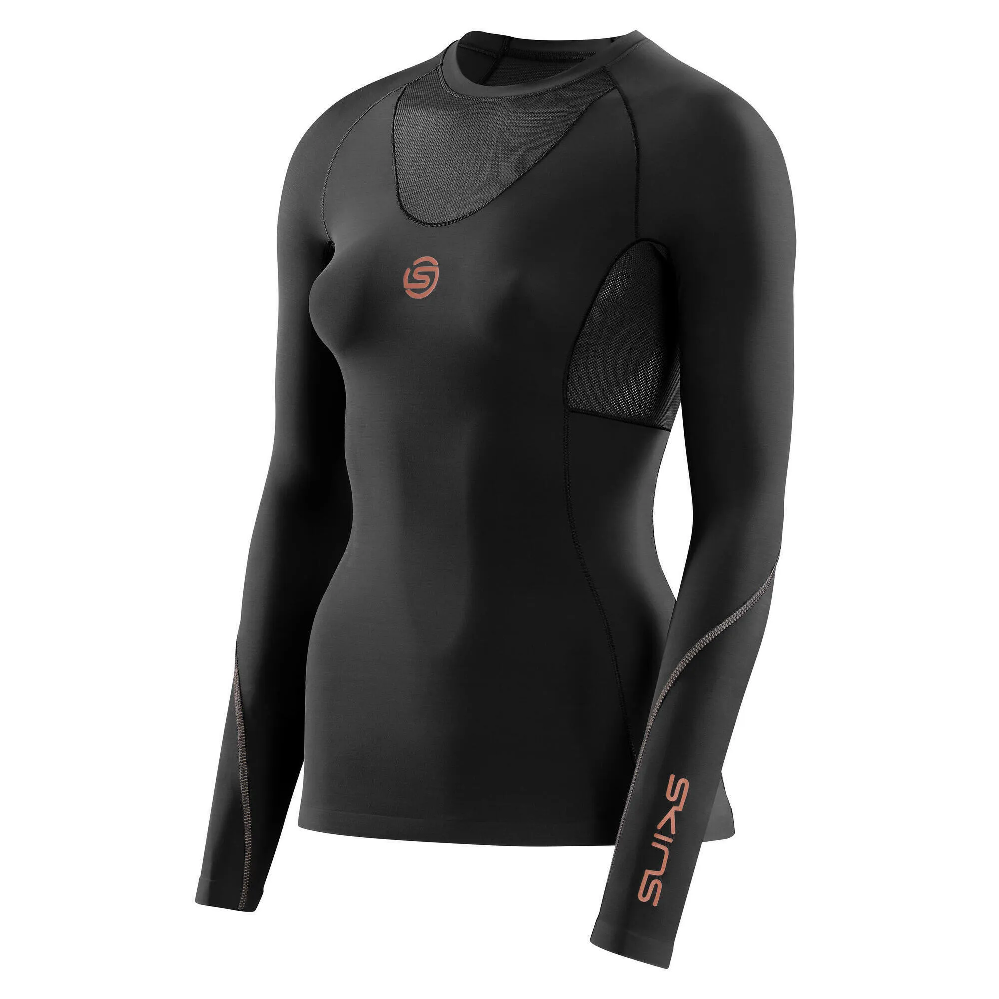 Compression shirt S5 long sleeve SKINS, black