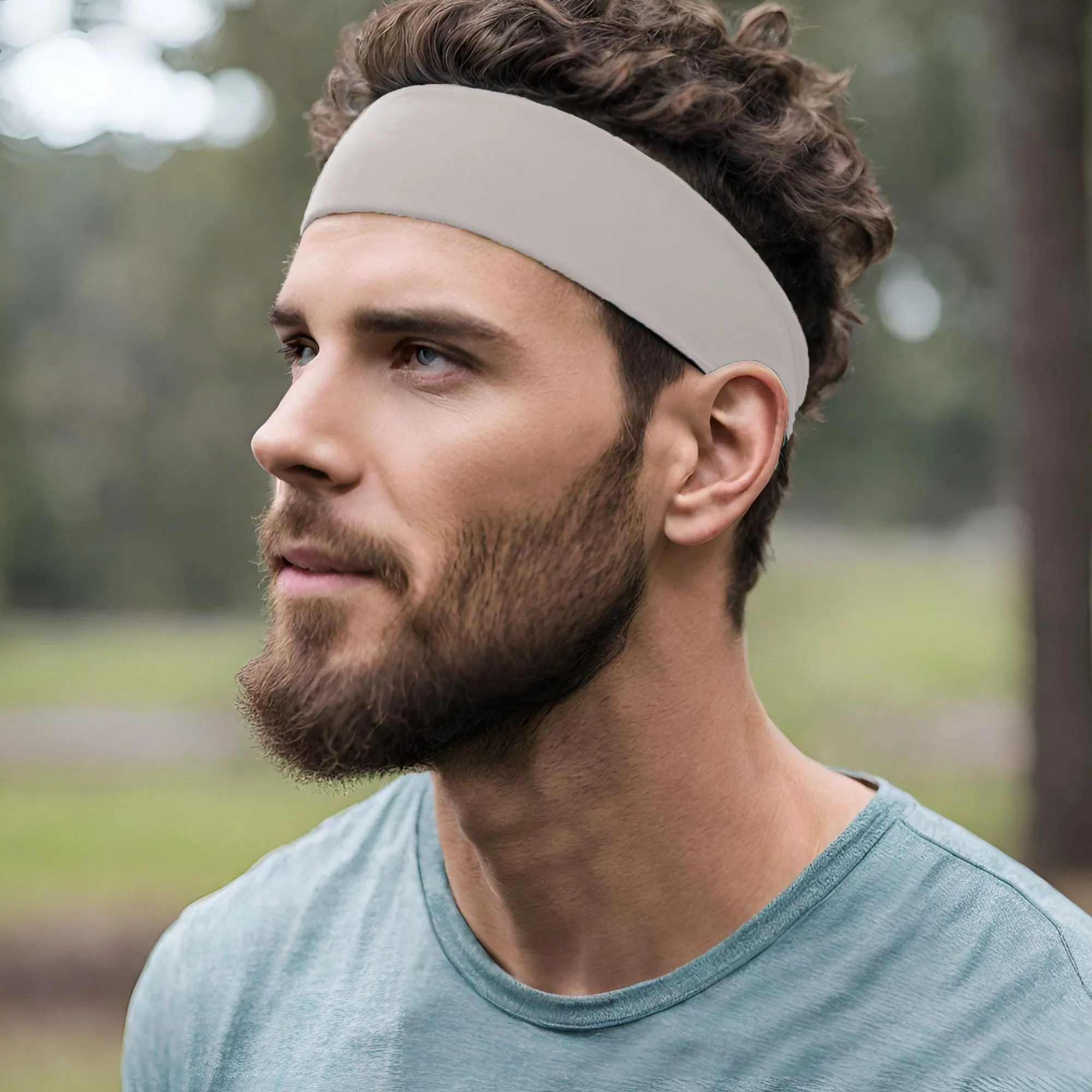 Gray Cotton Headbands - 12 Pack