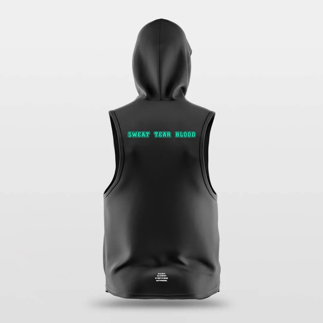 Green Tech - Customized Basketball Sleeveless Hoodies