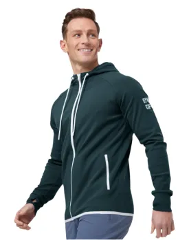 Gym Coffee Mens Chill Zip Hoodie Moss Green