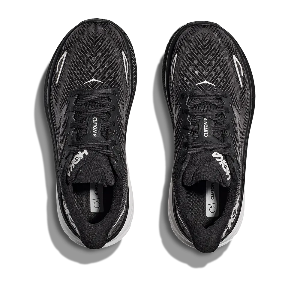 HOKA Men's Clifton 9 Black/White