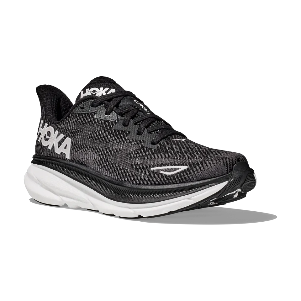 HOKA Men's Clifton 9 Black/White