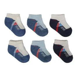 Little Team Cotton Rich Trainer Socks Sport 6Pk (0-6mths)