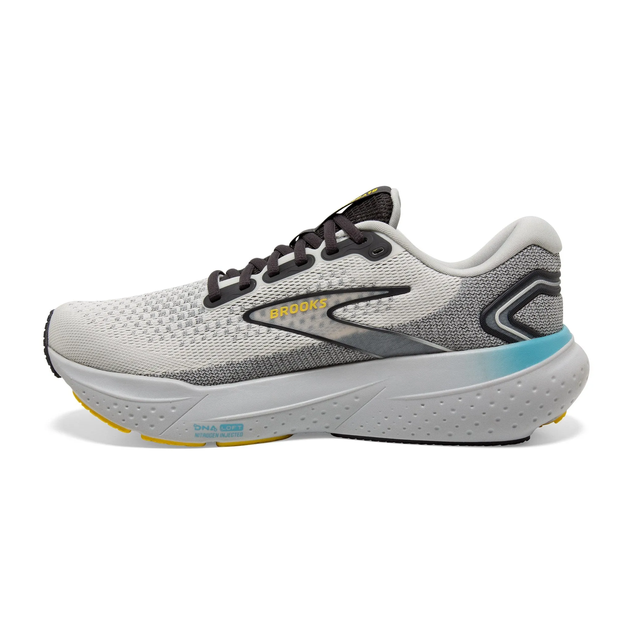 Men's Brooks Running Glycerin 21 Road Running Shoe in Coconut/Forged Iron/Yellow