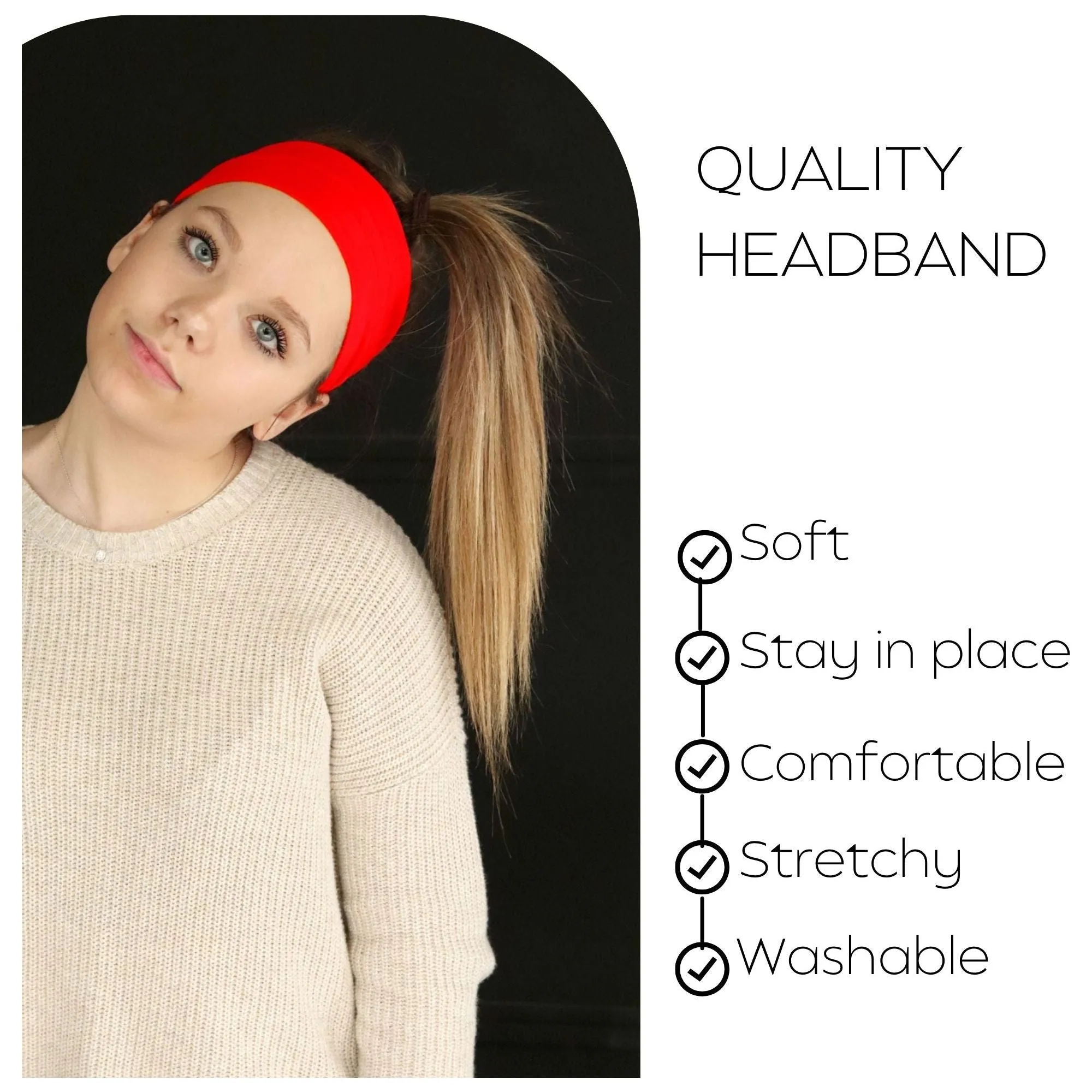 Red Wide Headband