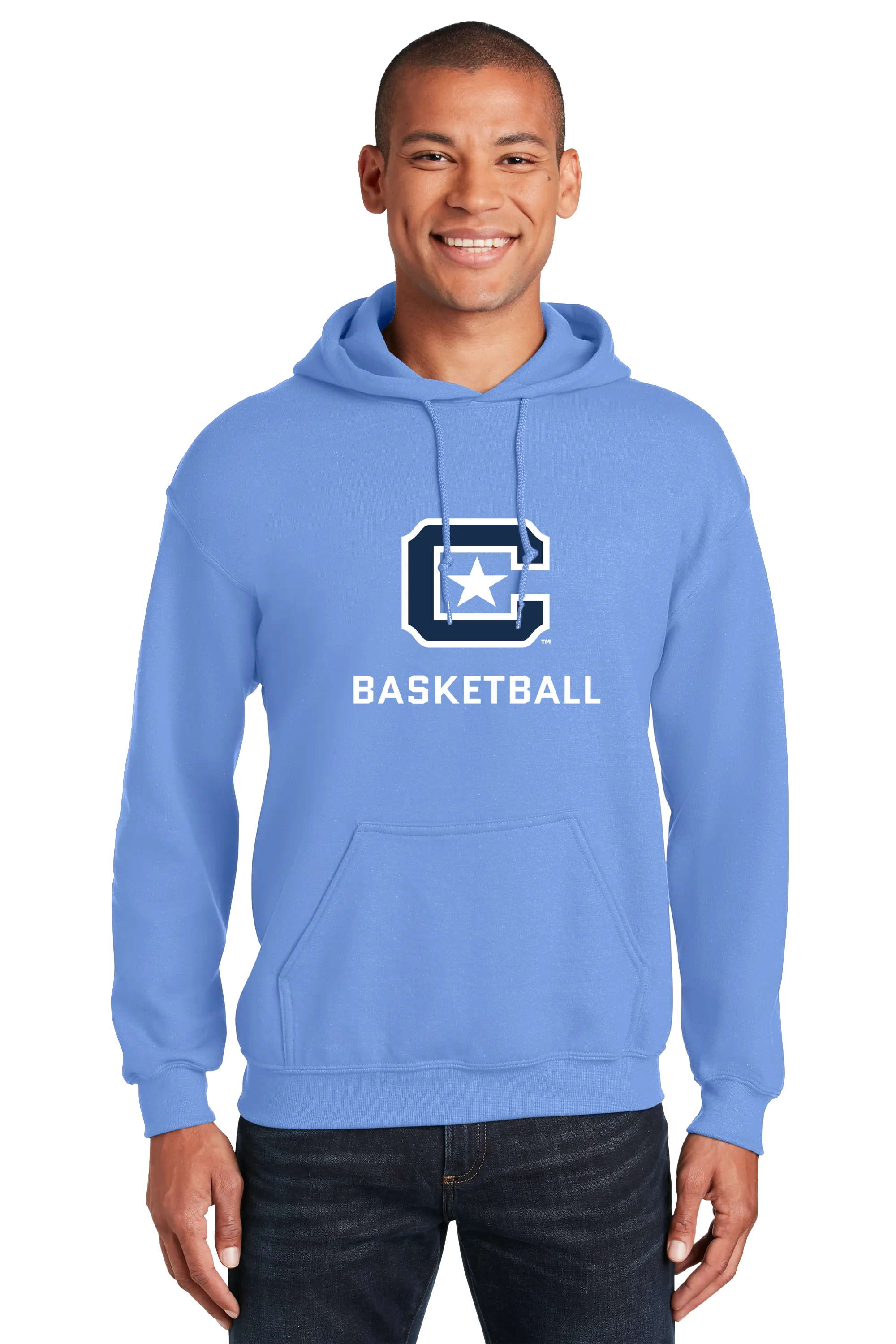 The Citadel Block C Star logo, Sports - Basketball,  Heavy Blend™ Hooded Unisex Sweatshirt