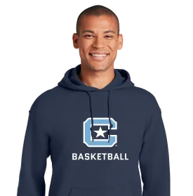 The Citadel Block C Star logo, Sports - Basketball,  Heavy Blend™ Hooded Unisex Sweatshirt