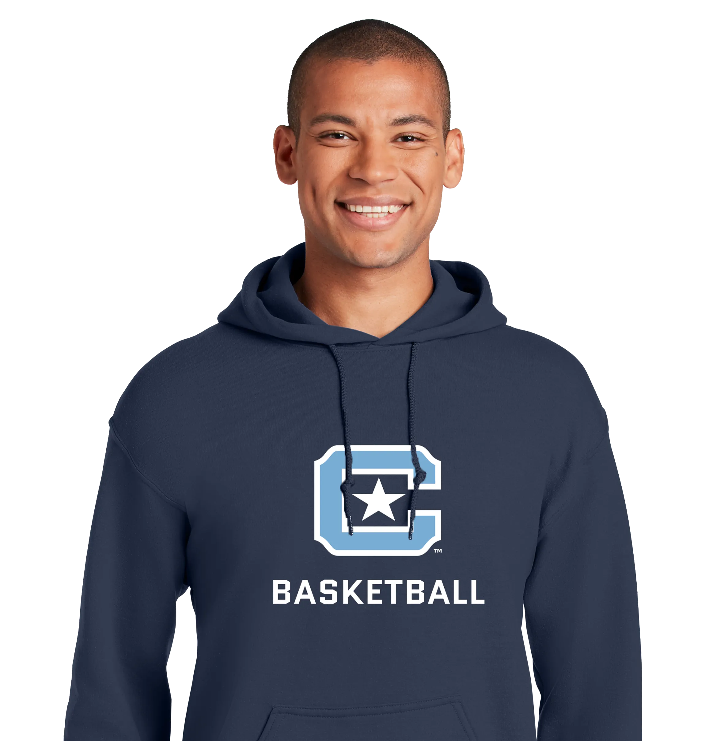 The Citadel Block C Star logo, Sports - Basketball,  Heavy Blend™ Hooded Unisex Sweatshirt