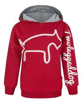 Two Legged Dog Puff Print Boy's Hoodie