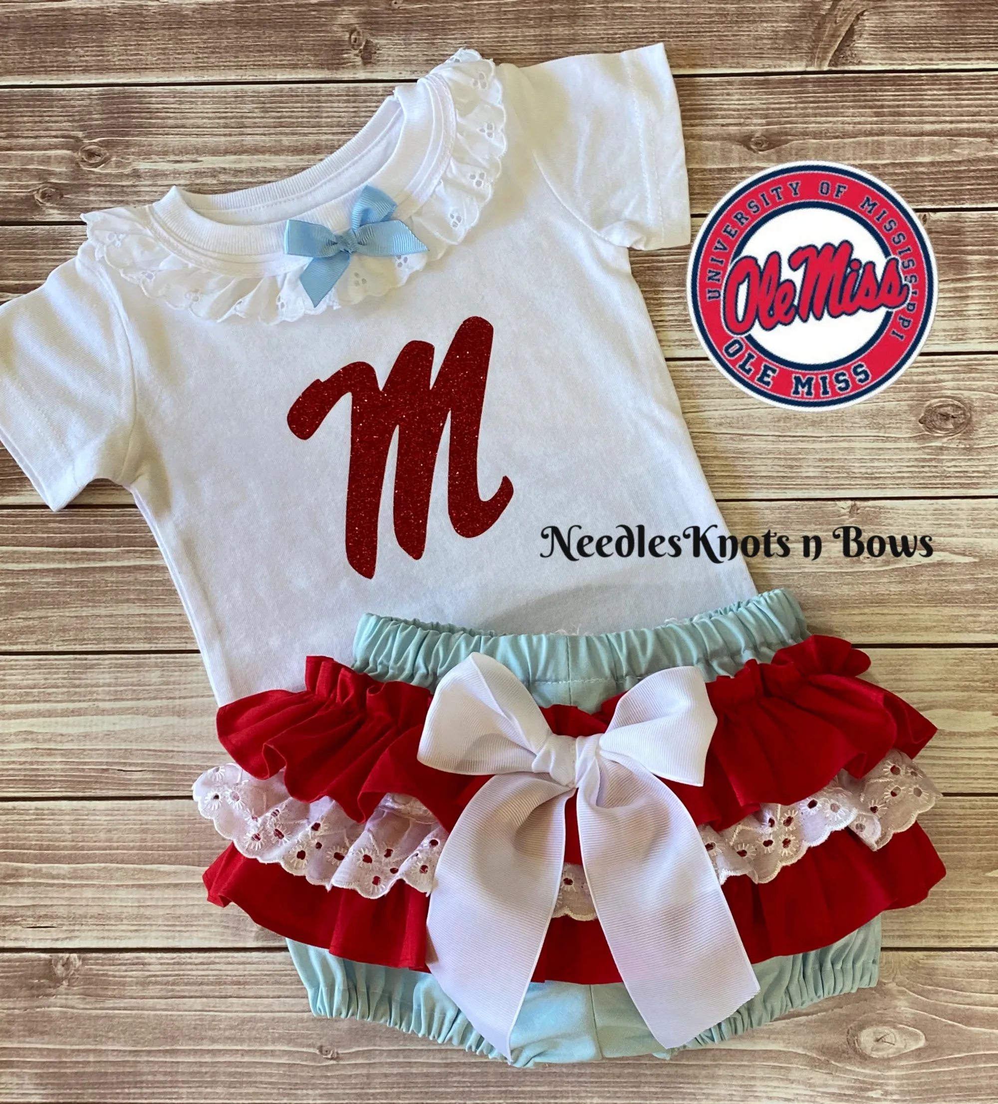 University of Mississippi Rebels Outfit for Baby Girls and Toddlers