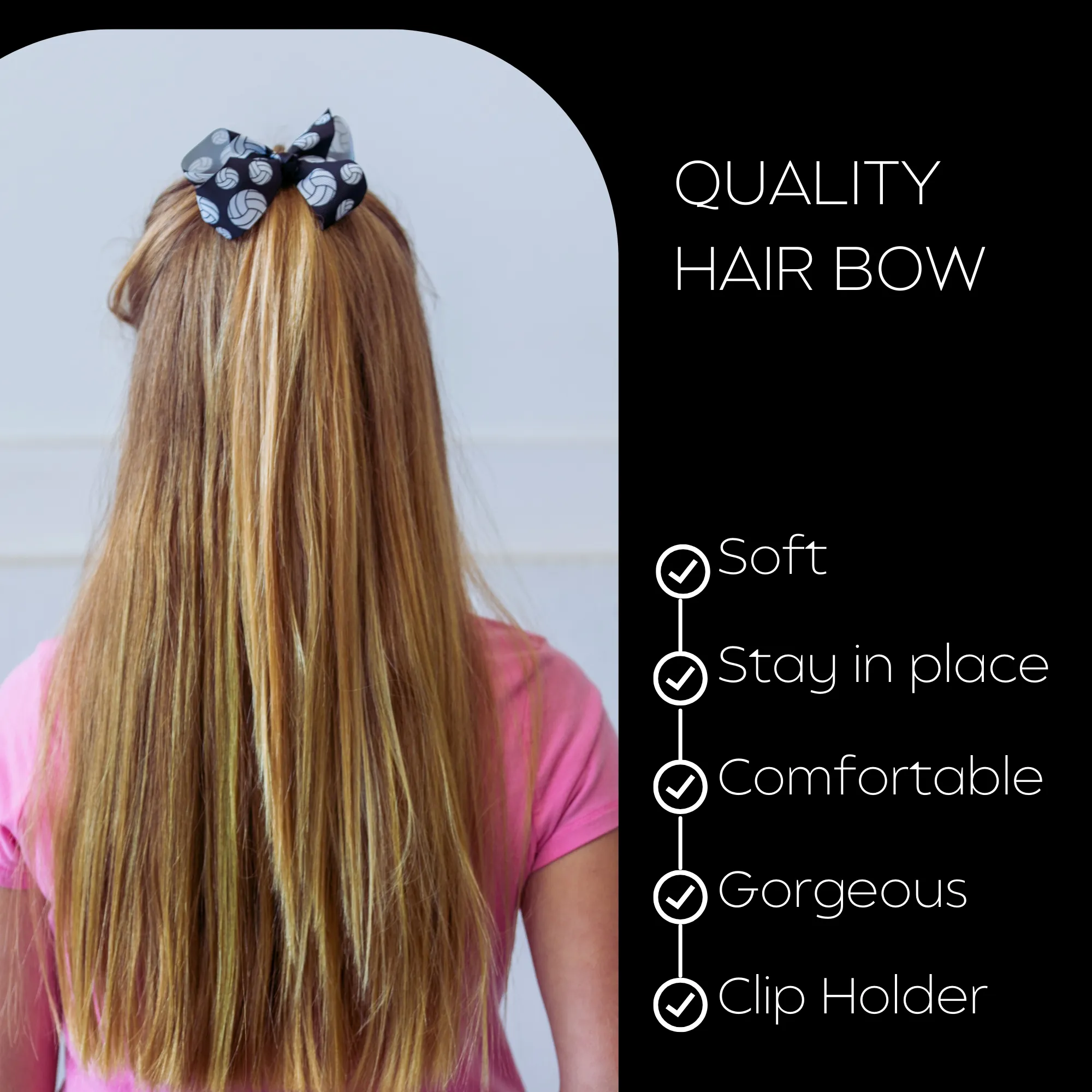 Volleyball Sports Classic Hair Bow