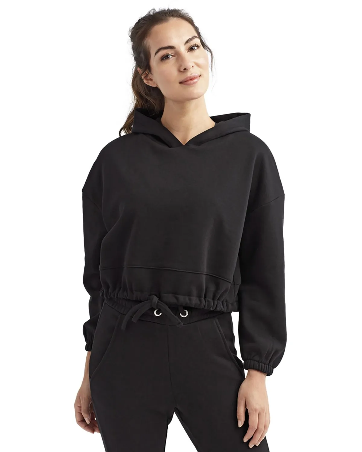 Wholesale Women's Cropped Long Sleeve Hoodie Sweatshirts